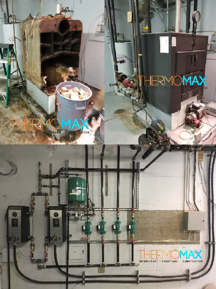 Conversion d'une chaudière à l'huile vers l'électrique — Client résidentiel